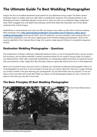 Everything You've Ever Wanted to Know About elopement photographer