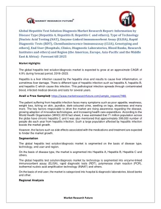 global hepatitis test solution diagnosis market