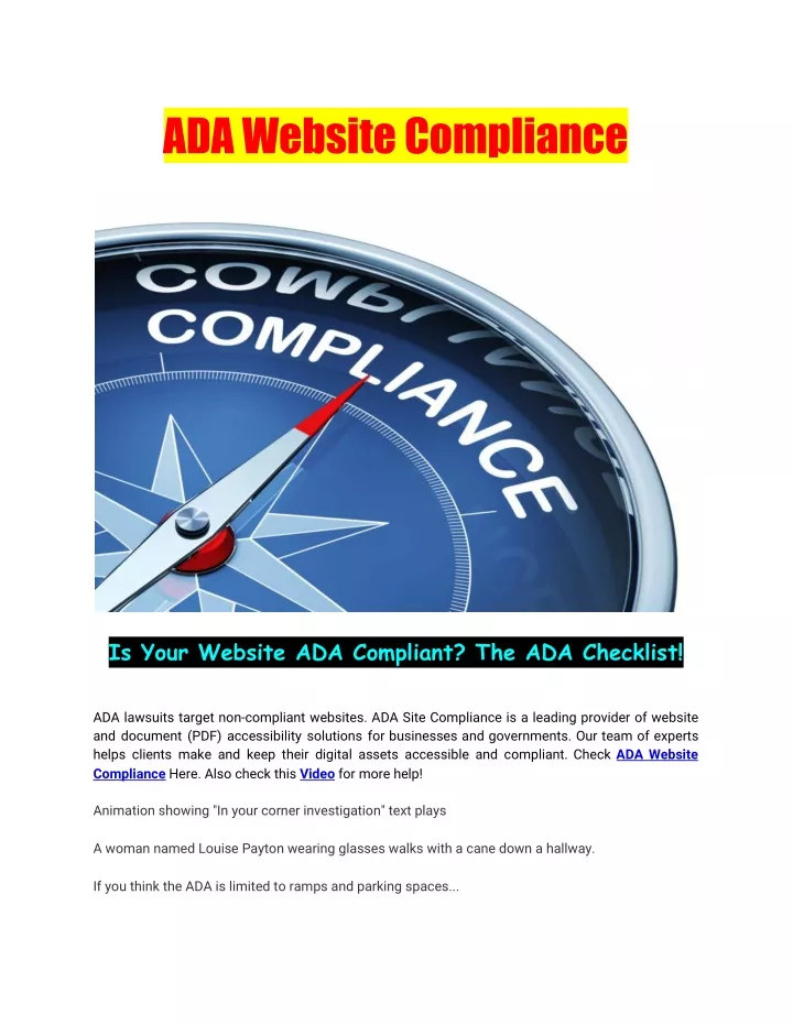 ada website compliance