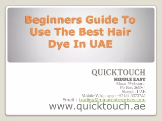 beginners guide to use the best hair dye in uae