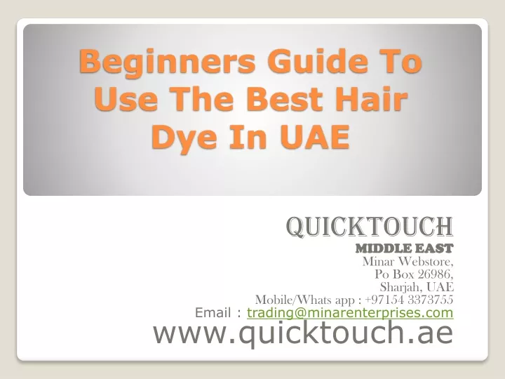 beginners guide to use the best hair dye in uae