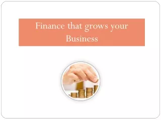 Finance that grows your Business