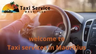 professional and reliable Taxi services in Mauritius