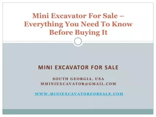 mini excavator for sale everything you need to know before buying it