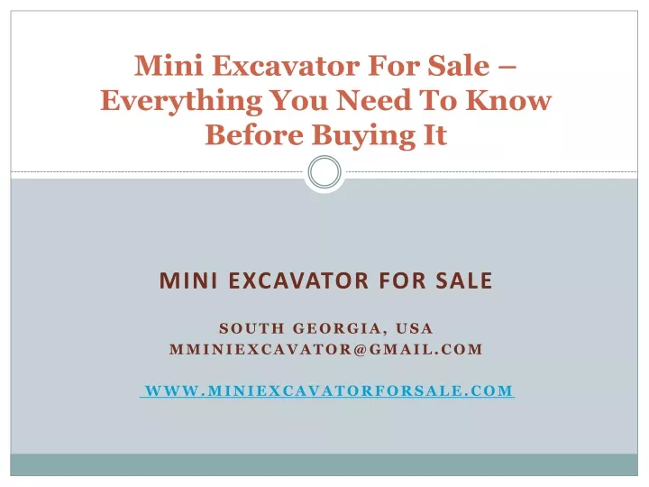 mini excavator for sale everything you need to know before buying it