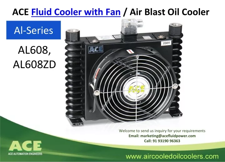 ace fluid cooler with fan air blast oil cooler