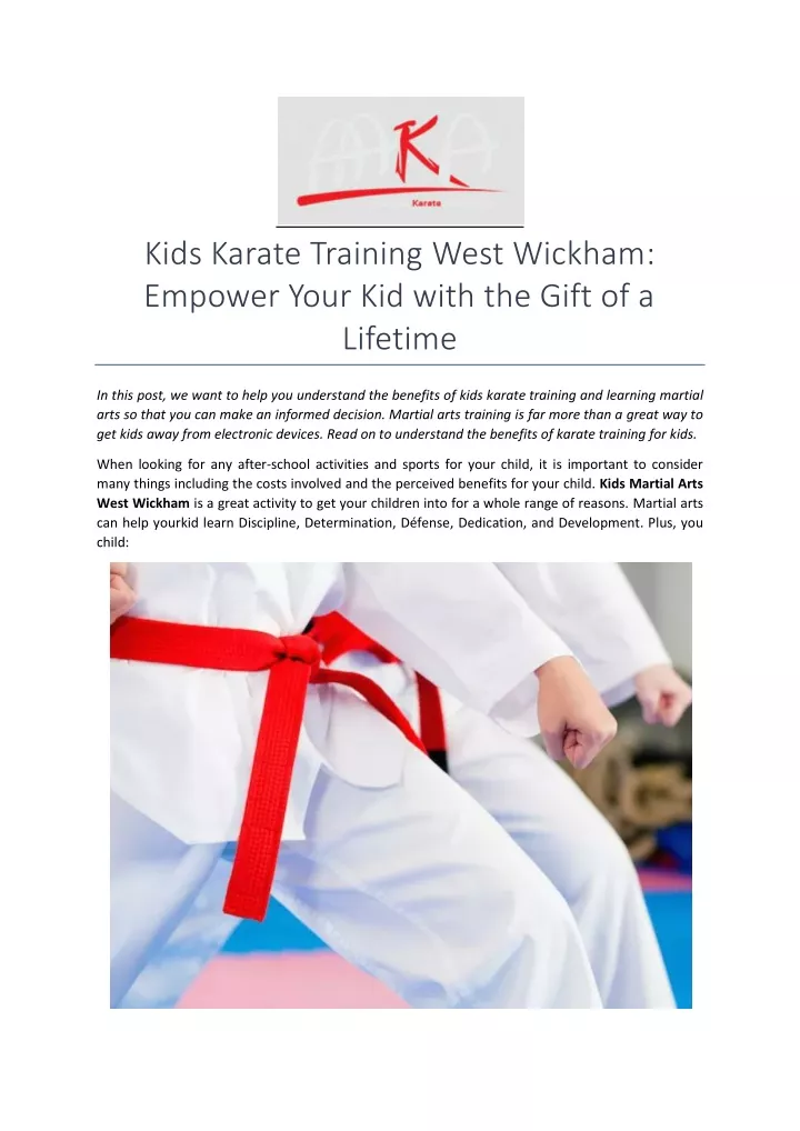 kids karate training west wickham empower your