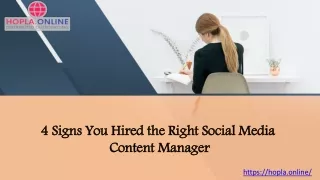 4 Signs You Hired the Right Social Media Content Manager
