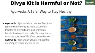 divya kit is harmful or not