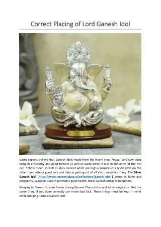 correct placing of lord ganesh correct placing