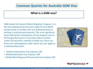 Common Queries for Australia GSM Visa