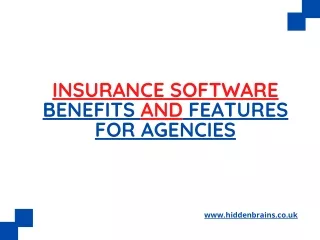 insurance software benefits and features