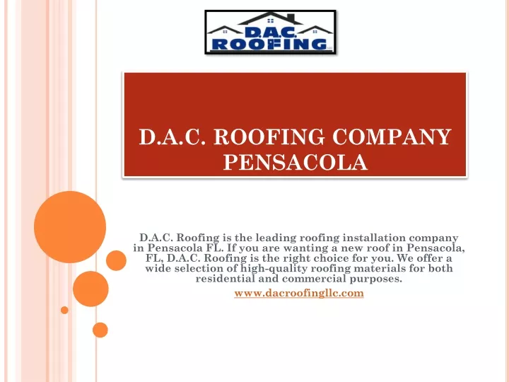 d a c roofing company pensacola