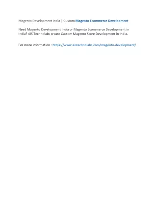 magento development india custom magento