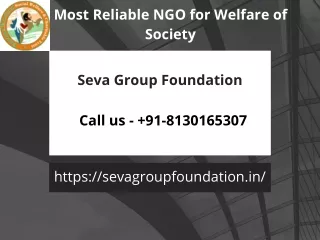 Most Reliable NGO for Welfare of Society