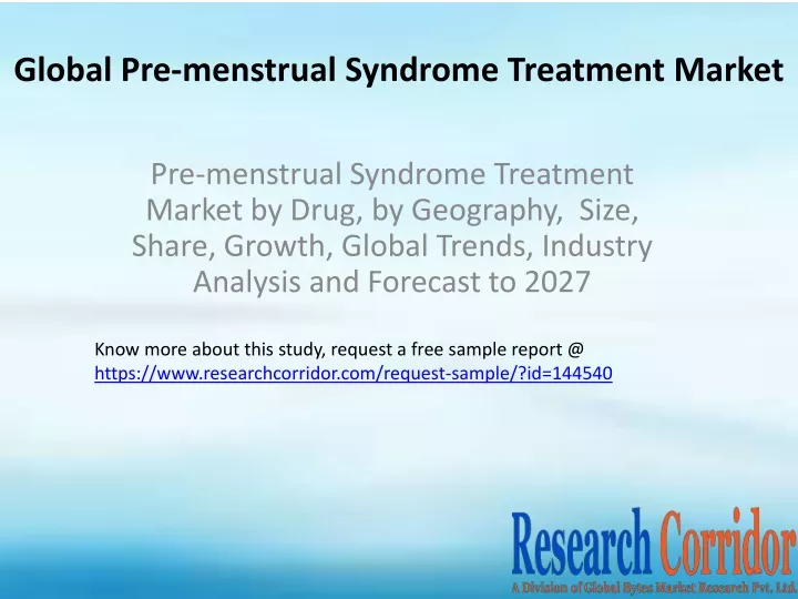 global pre menstrual syndrome treatment market