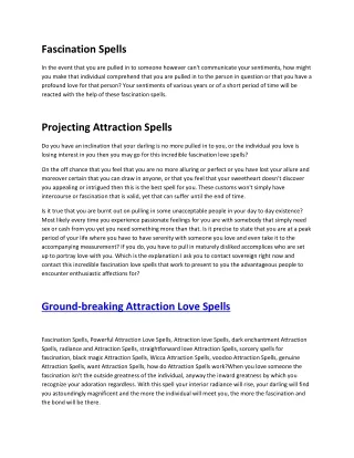fascination spells