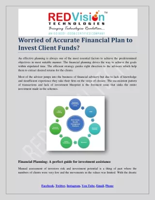 worried of accurate financial plan to invest