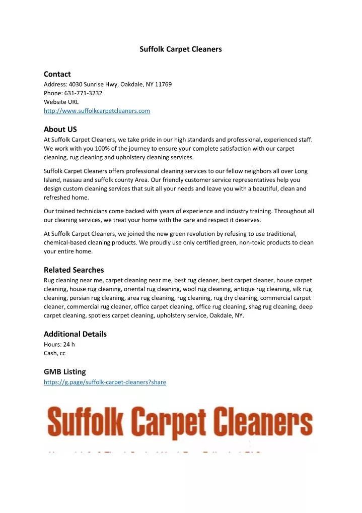 suffolk carpet cleaners