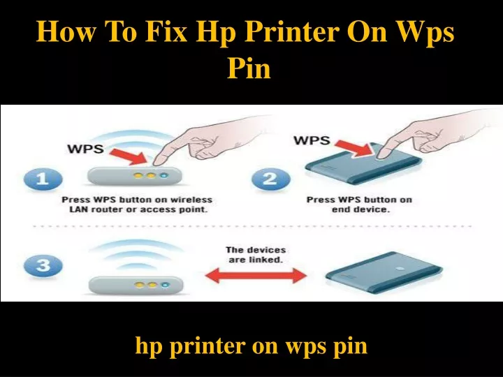 how to fix hp printer on wps pin