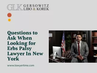 questions to ask when looking for erbs palsy