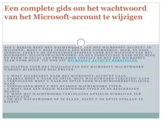 Herstel Microsoft Account Noodzakelijke online serviceprovider