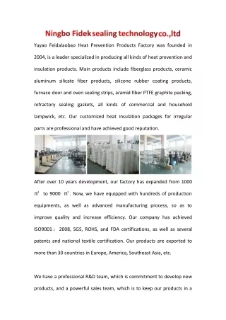 Yuyao Feidalaobao Heat Prevention Products Factory