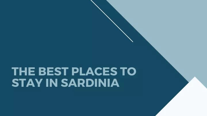 the best places to stay in sardinia