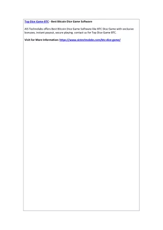 top dice game btc best bitcoin dice game software