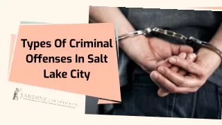 Types Of Criminal Offenses In Salt Lake City