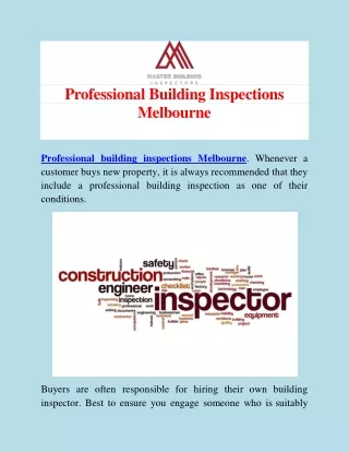 professional building inspections melbourne