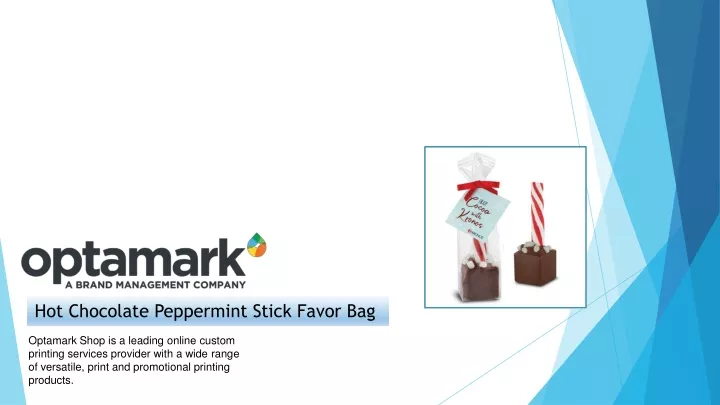 hot chocolate peppermint stick favor bag