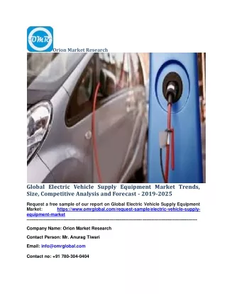 Electric Vehicle Supply Equipment Market Trends, Size, Competitive Analysis and Forecast - 2019-2025