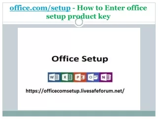 Office.com/setup - Enter Product Key - www.office.com/setup