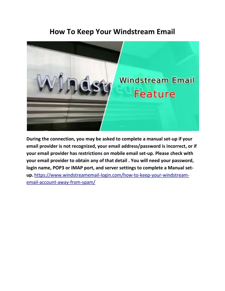 how to keep your windstream email