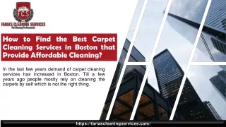 Carpet Cleaning in Boston