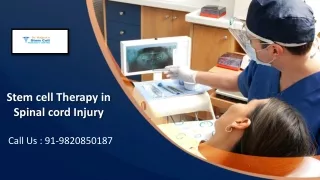 Stem cell Therapy in Spinal Cord Injury