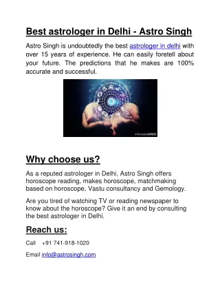 Best astrologer in delhi - Astro Singh