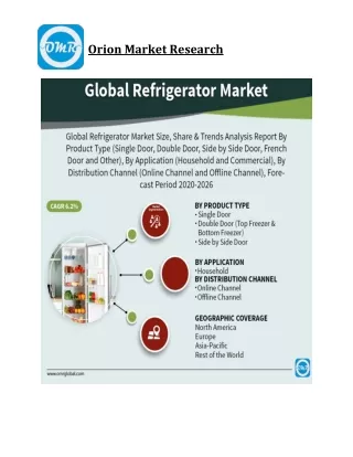Refrigerator Market Size, Competitive Analysis, Share, Forecast- 2020-2026
