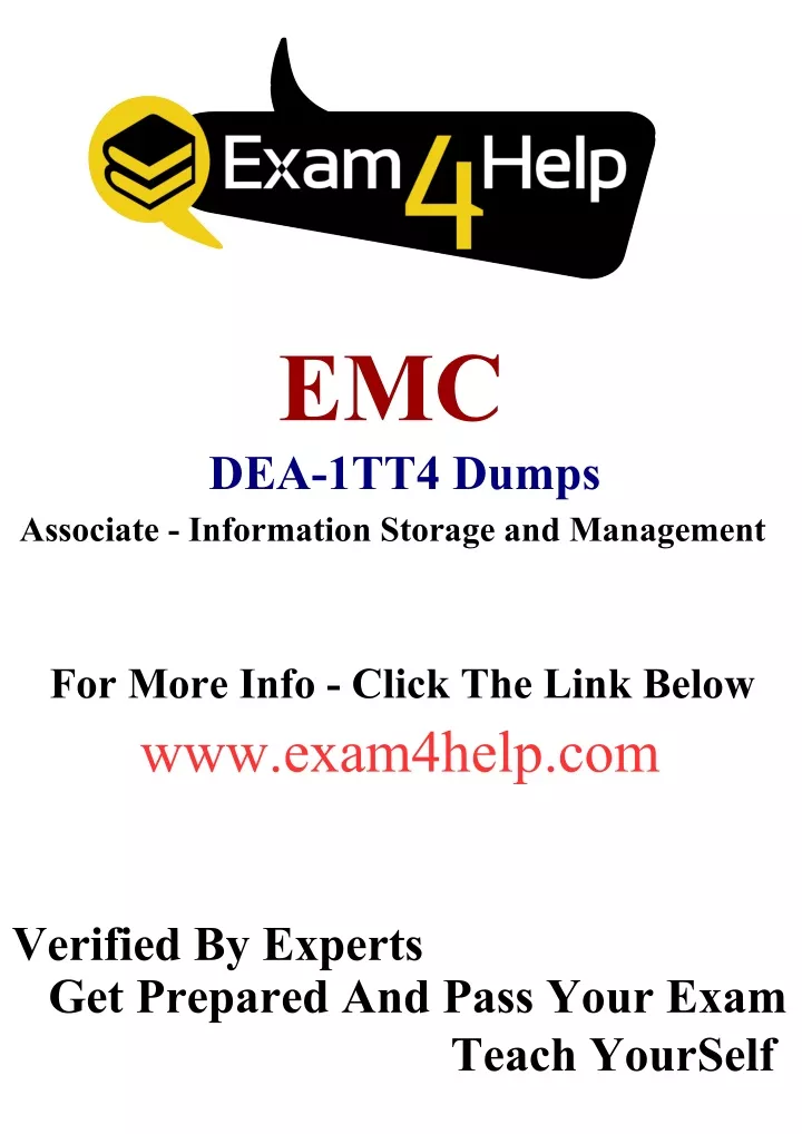emc dea 1tt4 dumps associate information storage