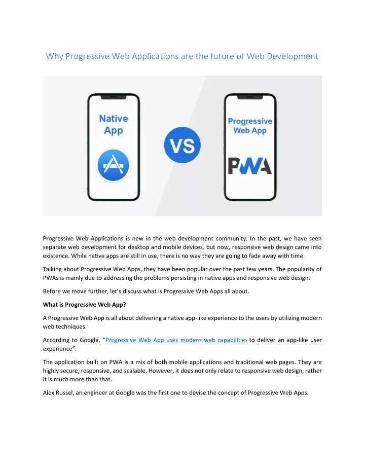 why progressive web applications are the future