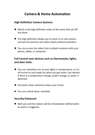 camera home automation