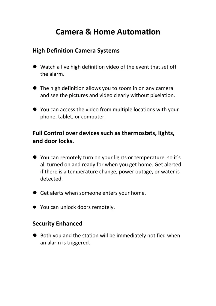 camera home automation