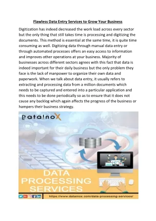 flawless data entry services to grow your business