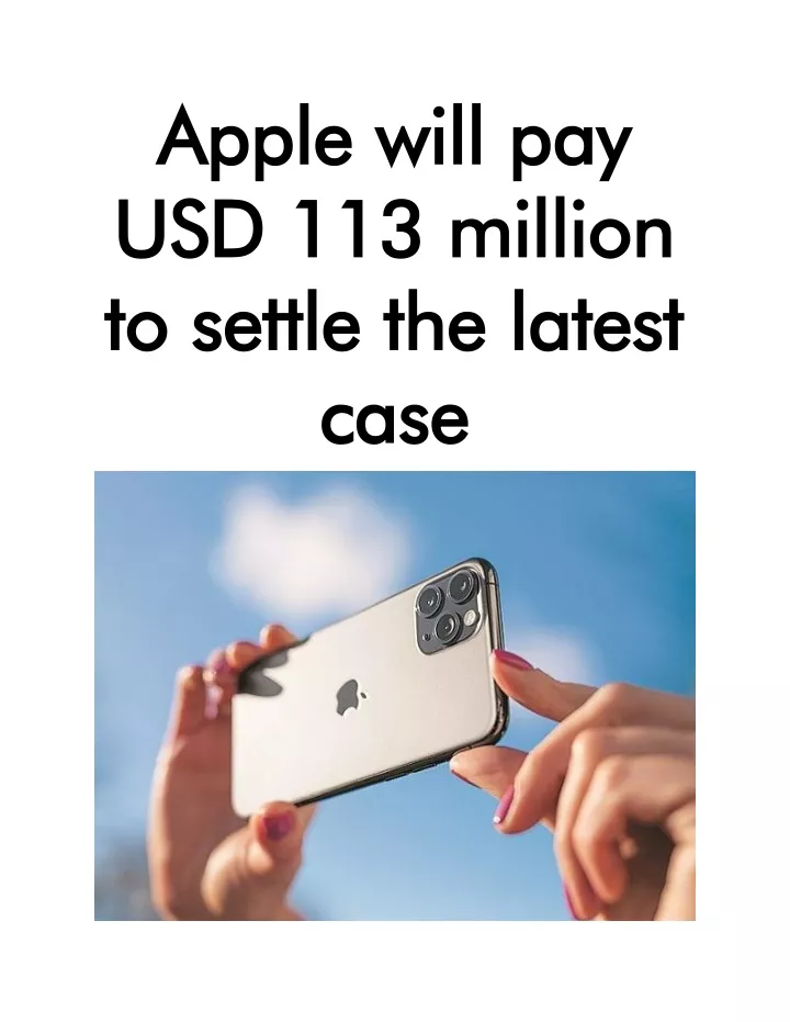 apple will pay apple will pay usd 113 million