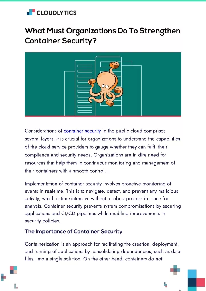considerations of container security