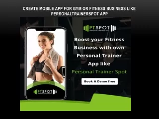 Create Mobile App for Gym or Fitness Business Like PersonalTrainerSpot App