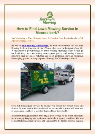 How to Find Lawn Mowing Service in Mooroolbark?