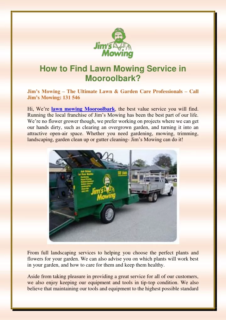 how to find lawn mowing service in mooroolbark