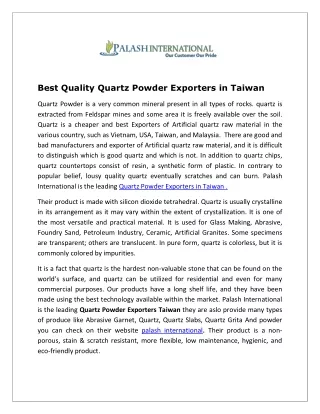 Best Quality Quartz Powder Exporters in Vietnam